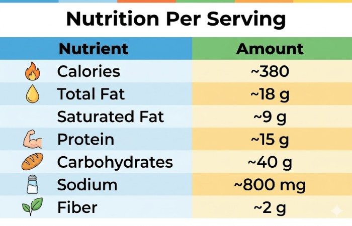 nutrition per serving