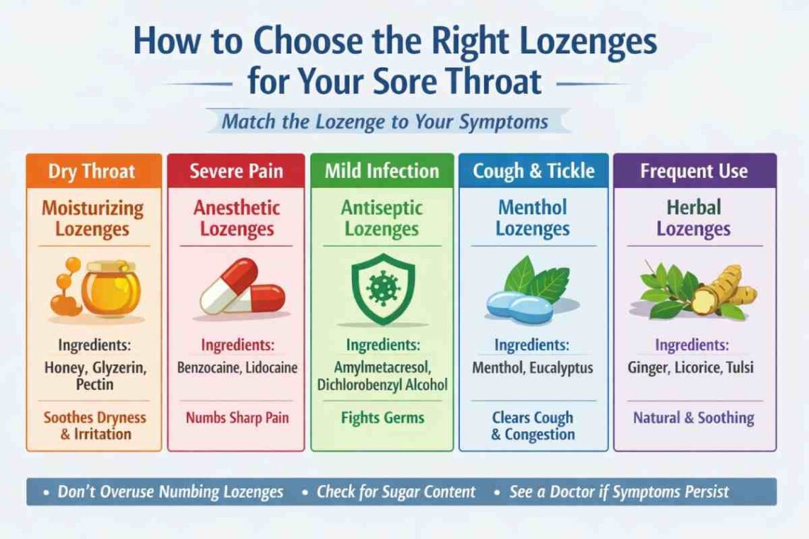 how to choose the right lozenges for your sore throat