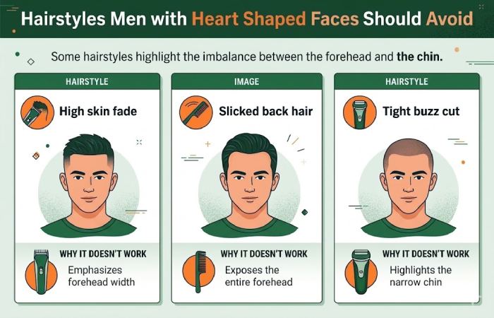 men with heart shaped faces should avoid