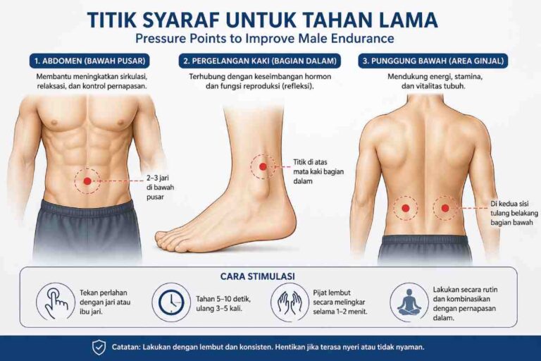 Gambar Titik Syaraf untuk Tahan Lama: Pressure Points for Male Endurance