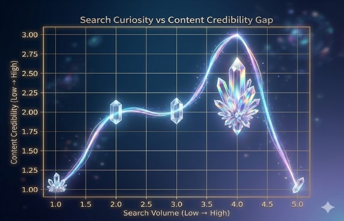 search curiosity vs content credibility gap